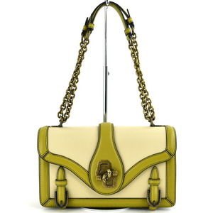 Bottega Veneta City Knot Chain Leather Shoulder Bag White